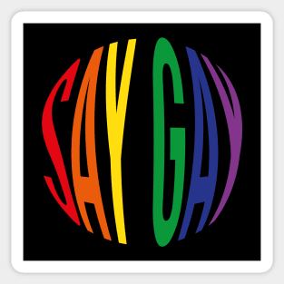 Say Gay (Rainbow Circle) Sticker